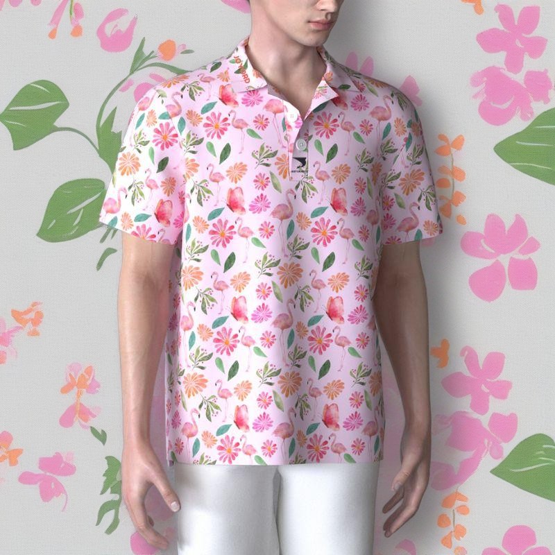 Flamingo golf polo