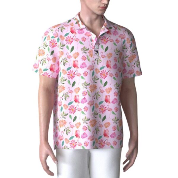 Recycled fabric Flamingo Golf Polo